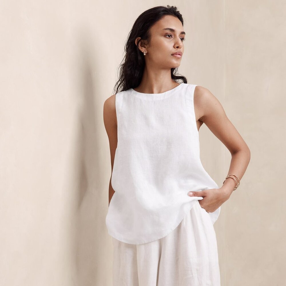 NWT! Banana Republic AVA LINEN TANK - Size XS